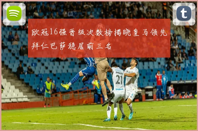 欧冠16强晋级次数榜揭晓皇马领先拜仁巴萨稳居前三名
